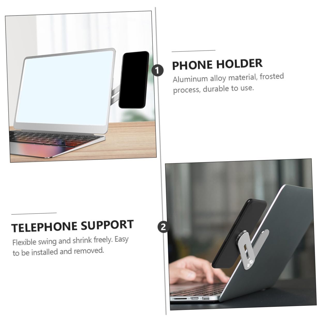 Тримач для телефона Магнітний OUNONA Алюмінієвий Сріблястий, фото №6 Тримач для телефона Магнітний OUNONA Алюмінієвий Сріблястий, фото №6