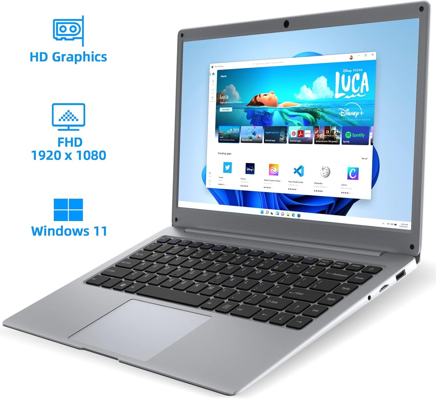 Ноутбук 14" Jumper EZbook S5 Intel Celeron N3350 RAM 12GB SSD 256 GB Window 11 (UKR), фото №2