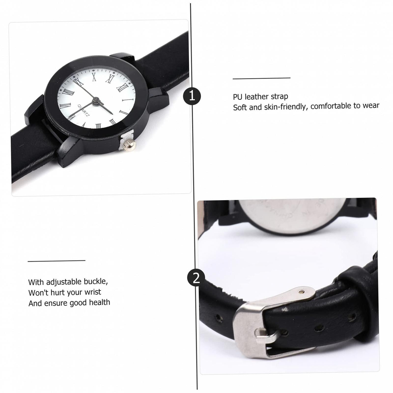 Часы Кварцевые PartyKindom Женские Ремешок PU Кожа Повседневный Дизайн Простой Элегантный, фото №2 Часы Кварцевые PartyKindom Женские Ремешок PU Кожа Повседневный Дизайн Простой Элегантный, фото №2