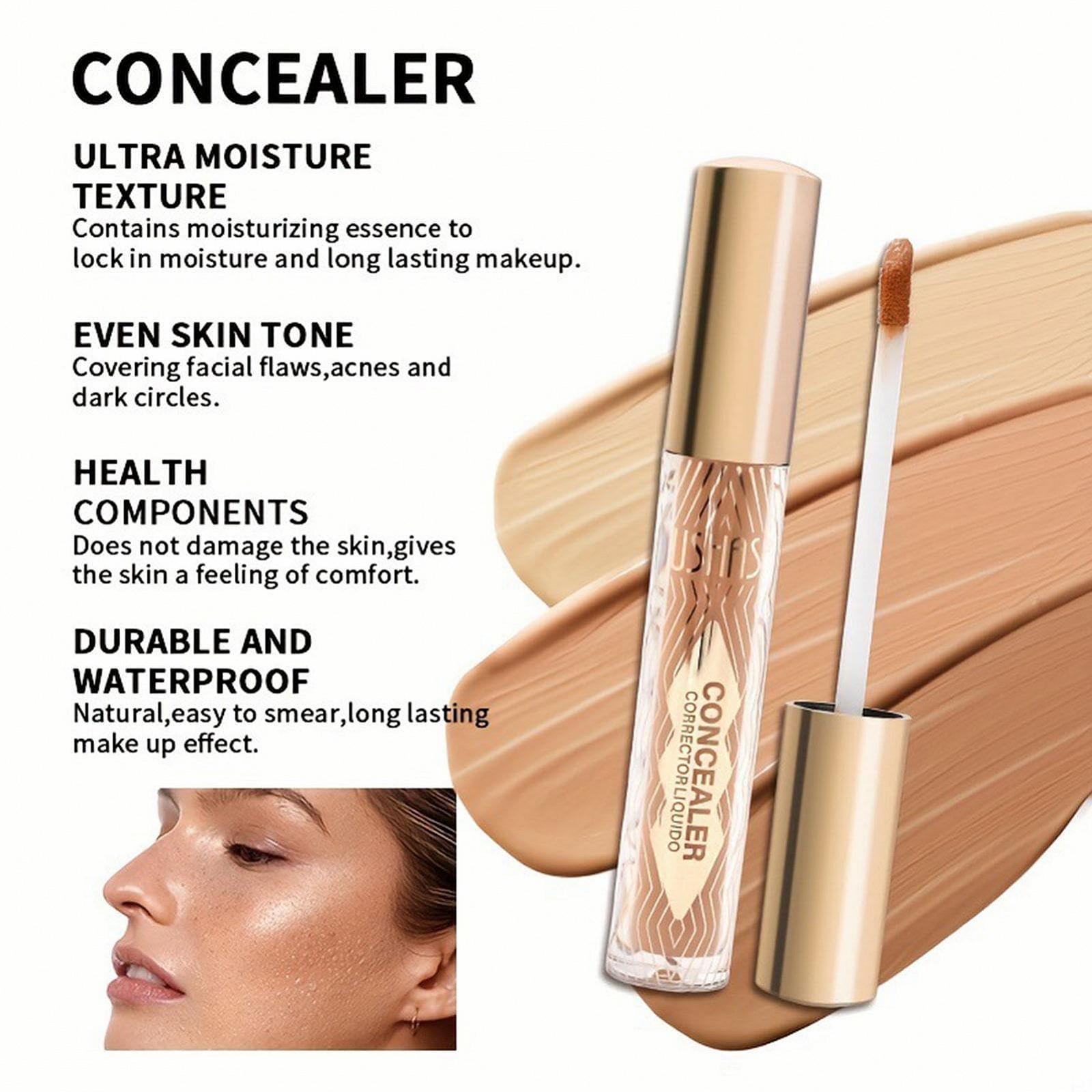 Консилер Matte Liquid 27 г Full Coverage Face Foundation Dark Circle Liquid Concealer, фото №3