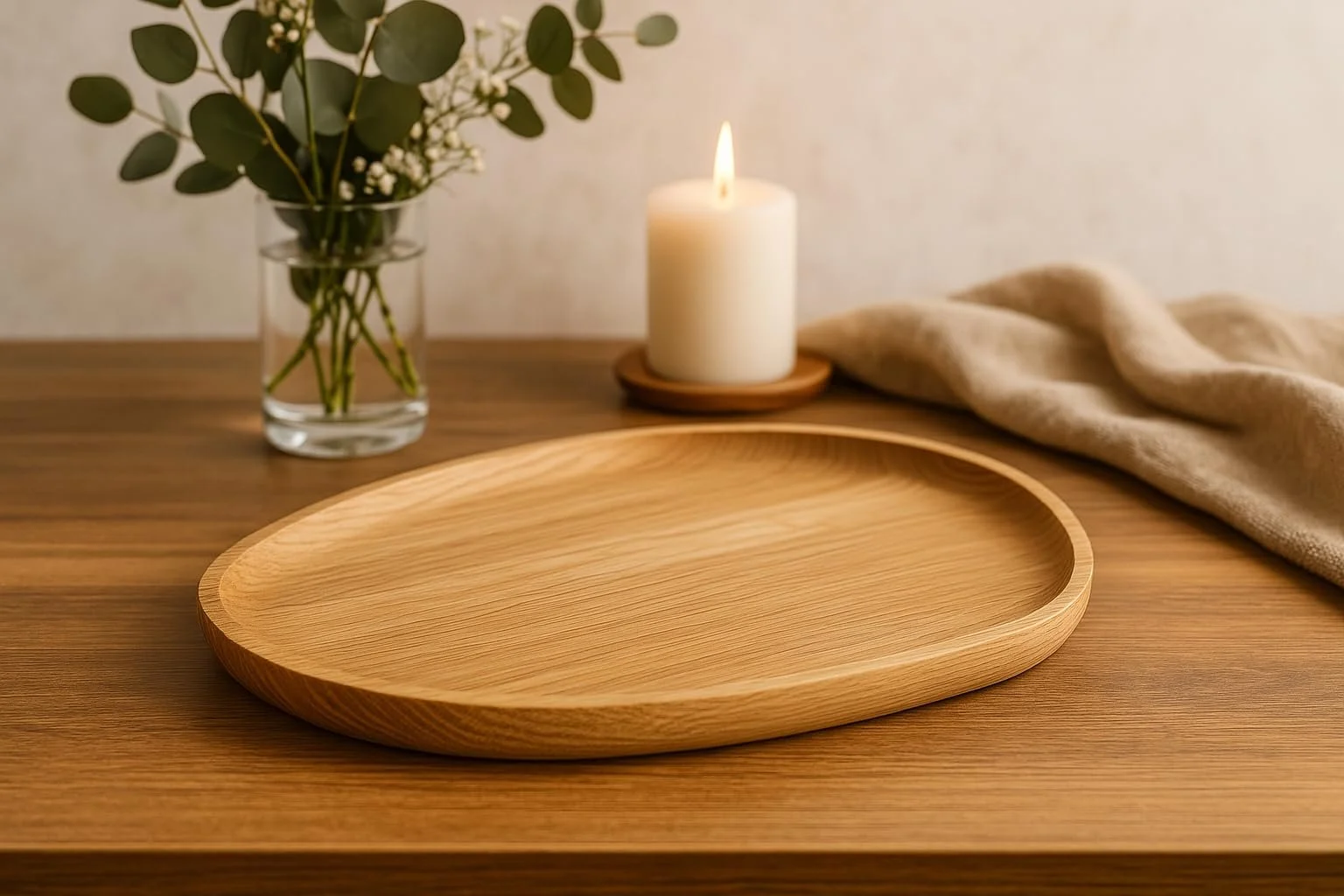 Декоративная тарелка EKFJAELL Деревянная чаша Oak, фото №6 Декоративная тарелка EKFJAELL Деревянная чаша Oak, фото №6