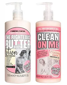 Набір Soap and Glory Die Righteous Body Butter Лосьйон для тіла та Clean on Me Гель для душу 500 мл - Фото 1