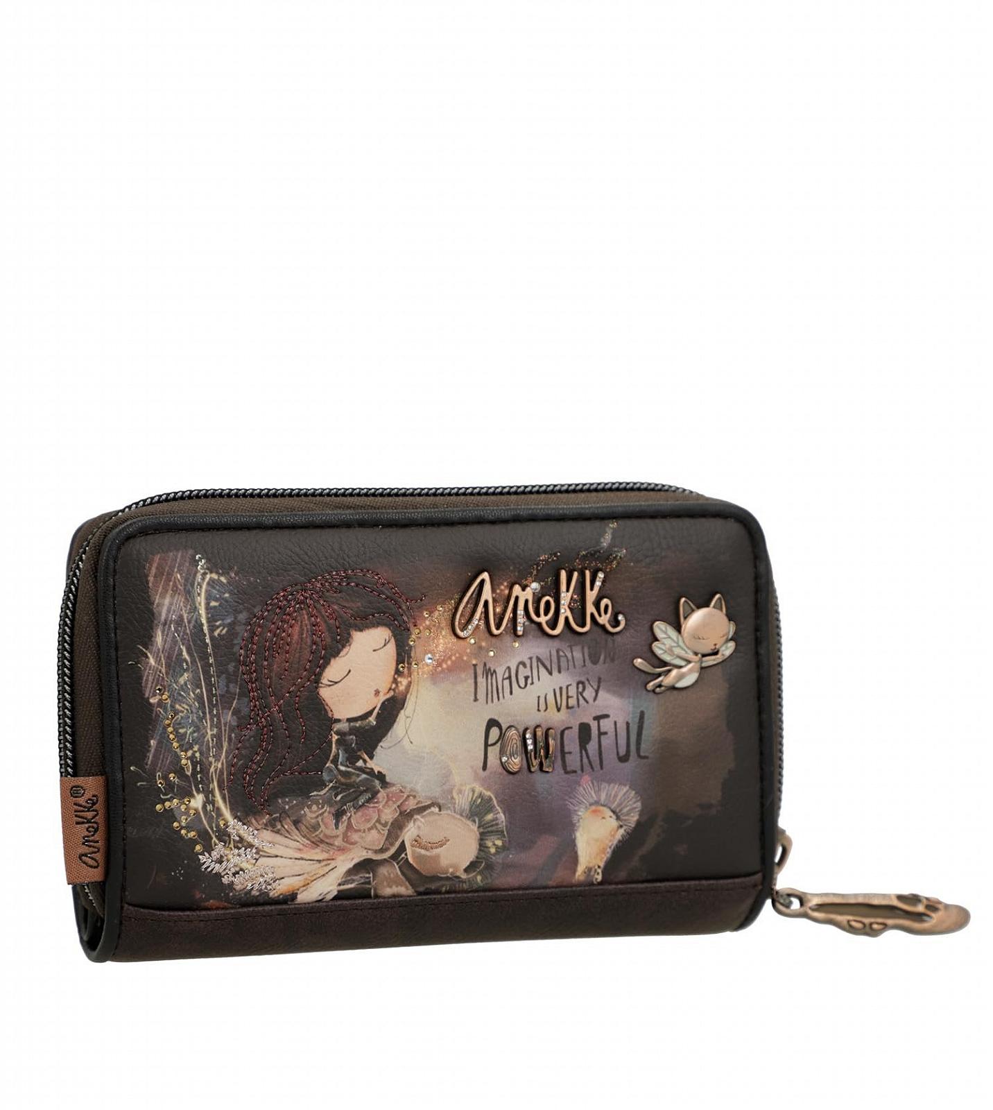 Кошелек Anekke Dreamverse Medium Multi Pocket Размер 15/10/3 см, многоцветный, темно-коричневый, современный, фото №1
