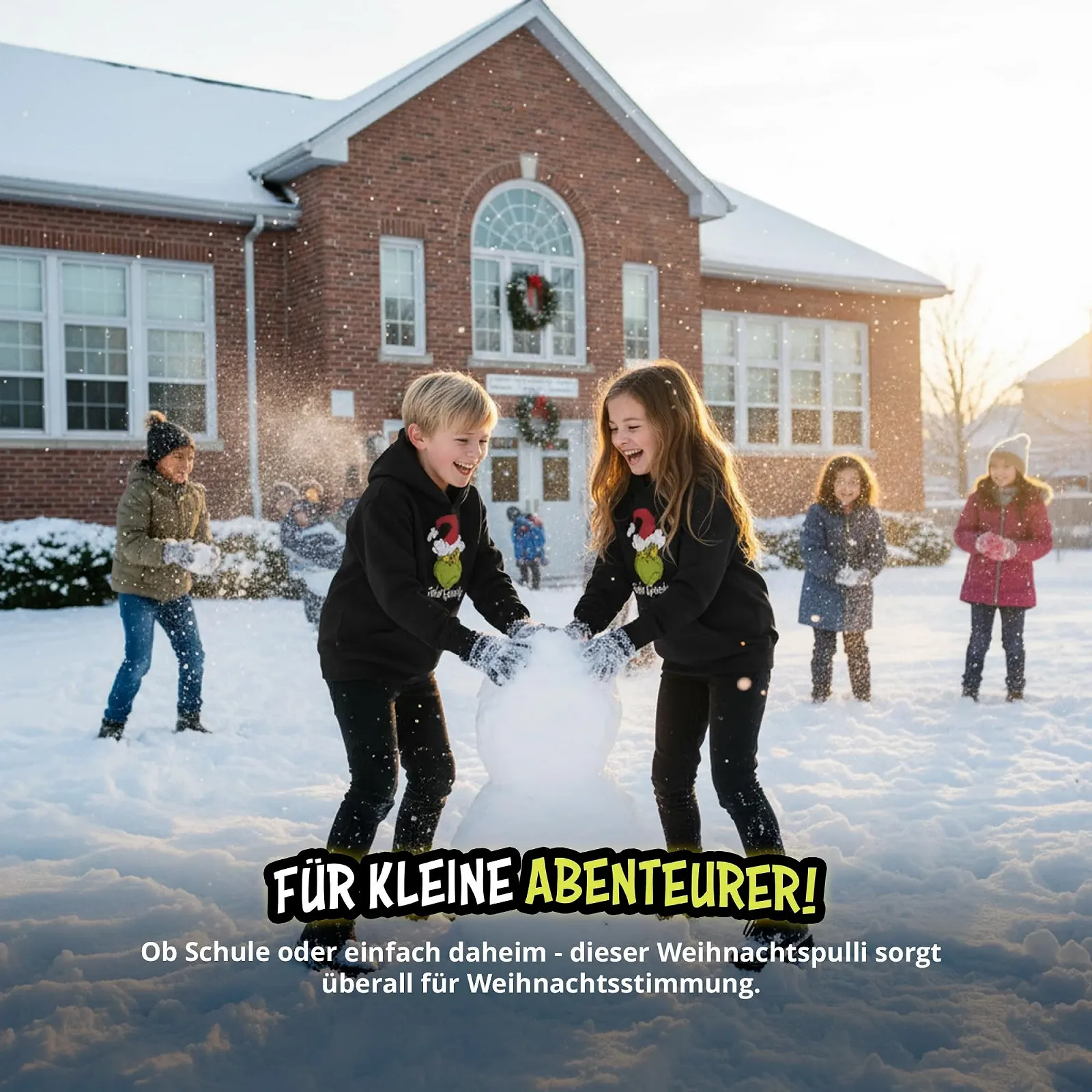 Худі United Labels The Grinch для хлопчиків і дівчаток - Дитячий худі-пуловер з капюшоном Чорний, фото №4