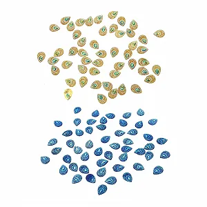 Стразы Капля воды Смола 18x13мм Желтый Голубой 100 шт. - Фото 1