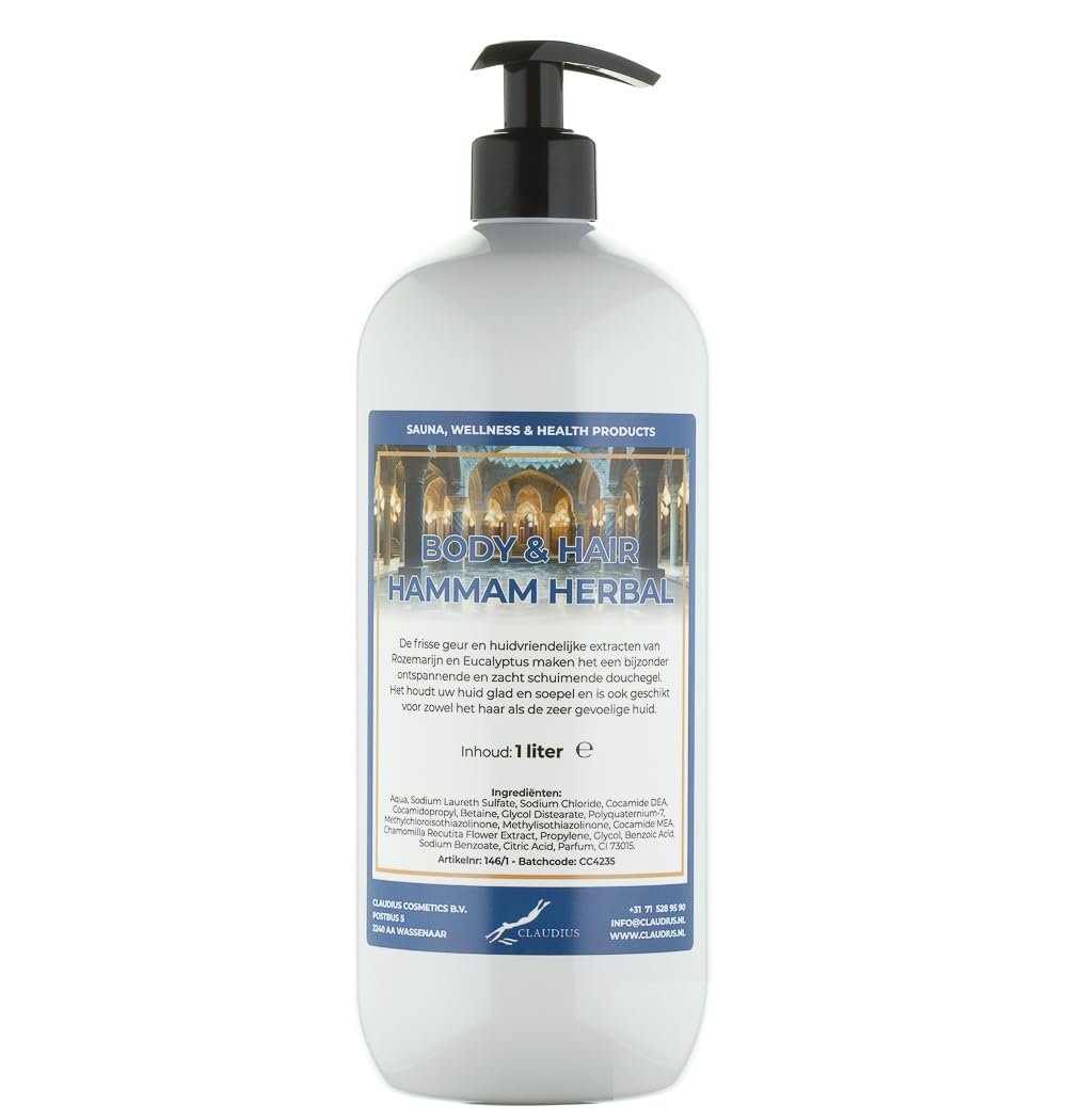 Гель для душу та шампунь Body & Hair Hammam Herbal 2 в 1 1 л з помпою, фото №1