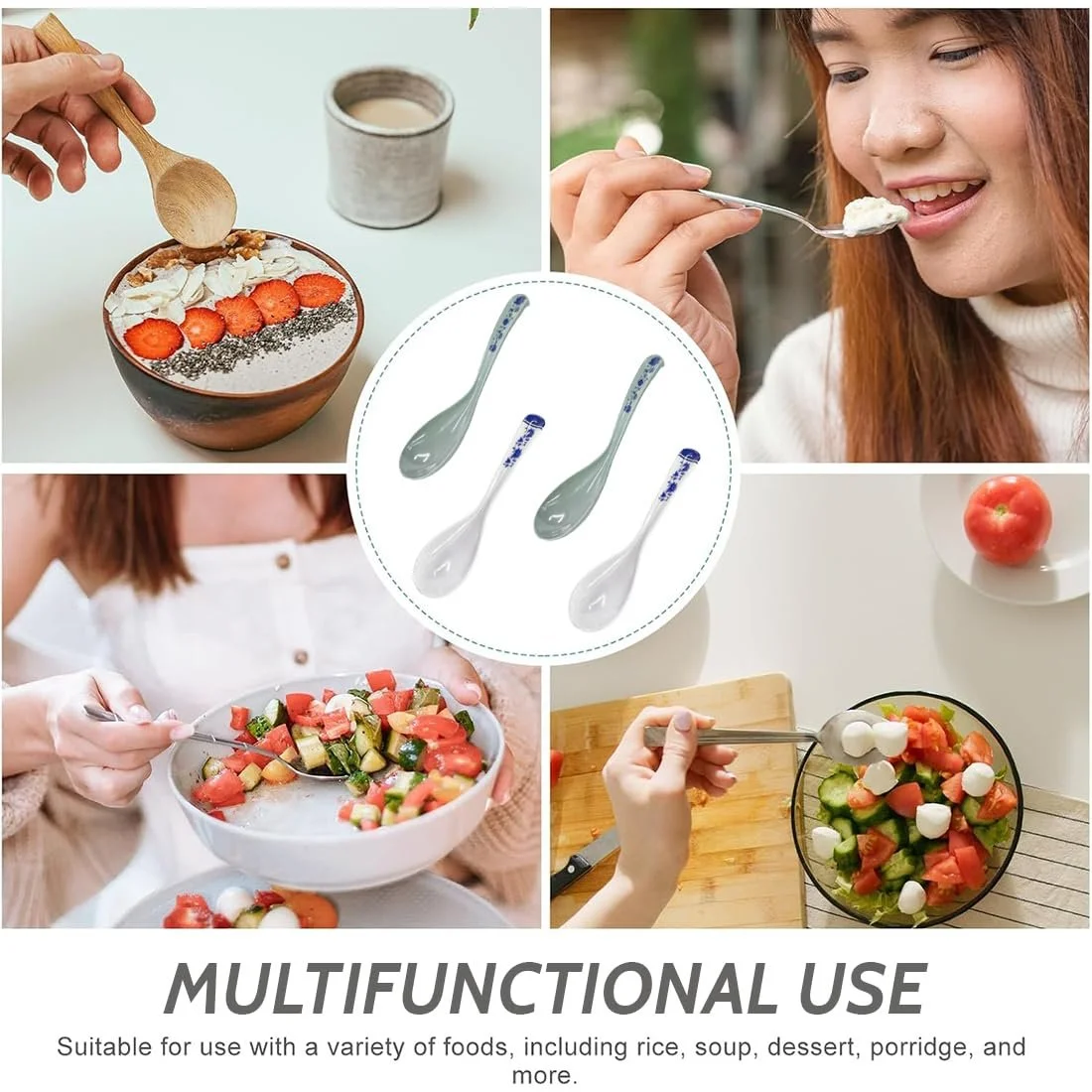 Ложка Пластикова Набір 4 шт. Довга Пластикова Ложка Багаторазова, фото №6 Ложка Пластикова Набір 4 шт. Довга Пластикова Ложка Багаторазова, фото №6