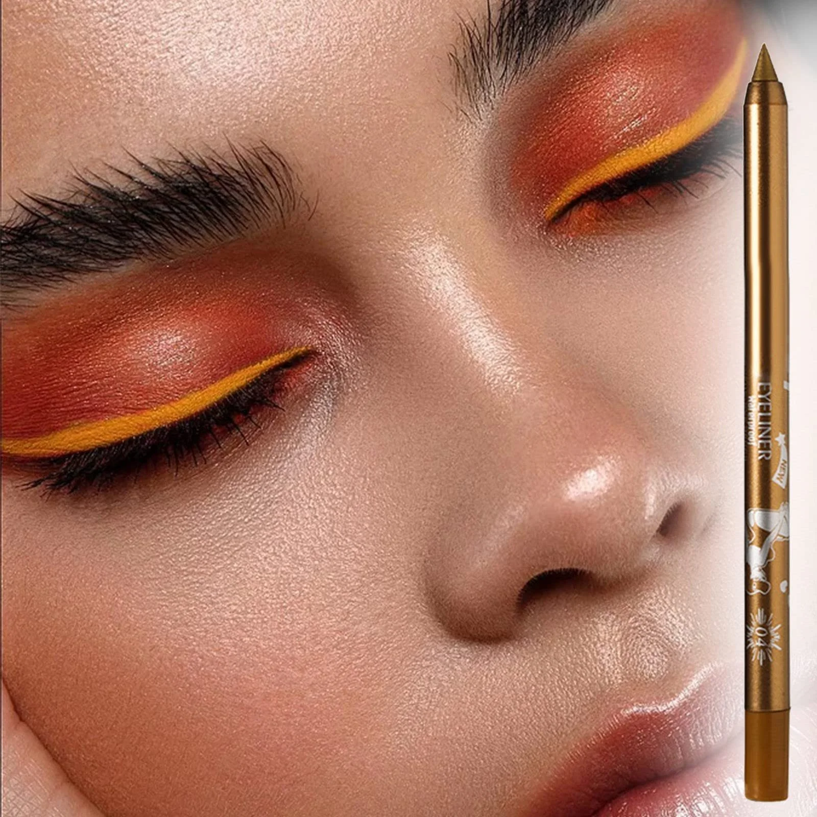 Карандаш для глаз Sponge 10 Rainbow Colours Eyeliner Glue Stick 2 в 1, фото №5