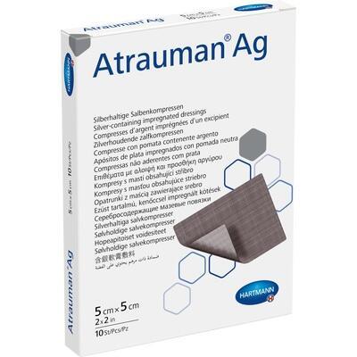 Повязка атравматическая с серебром Atrauman Ag 5х5см 1 шт PS, фото №1 Повязка атравматическая с серебром Atrauman Ag 5х5см 1 шт PS, фото №1
