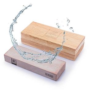 Точильний камінь Zayiko 3000 Grit карбід кремнію 20x7x3 см у дерев'яній коробці - Фото 1