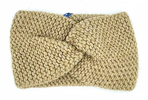 Вязаная на голову повязка с альпаки Alpaca Oatflakes - Фото 1