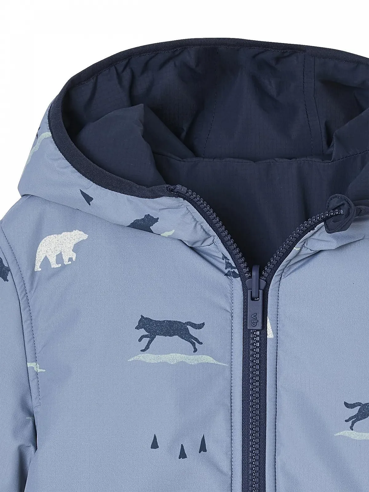 Демісезонна куртка Vertbaudet двостороння стьобана для хлопчиків з переробленого поліестеру, фото №4