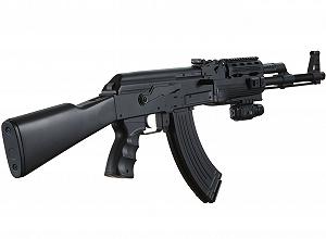 Игручешный Автомат Калашникова АК-47 Tactical Аккумуляторный Cyma Фонарик ЛЦУ + Пистолет кал. 6 мм Black synthetic.ua - Фото 1