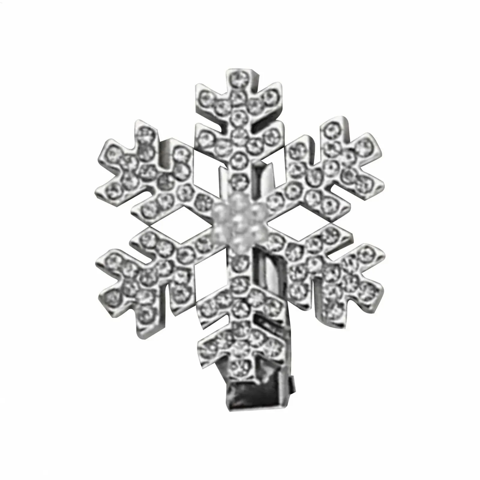 Заколка для волос Снежинка, элегантная заколка со стразами, праздничная заколка для волос, фото №9