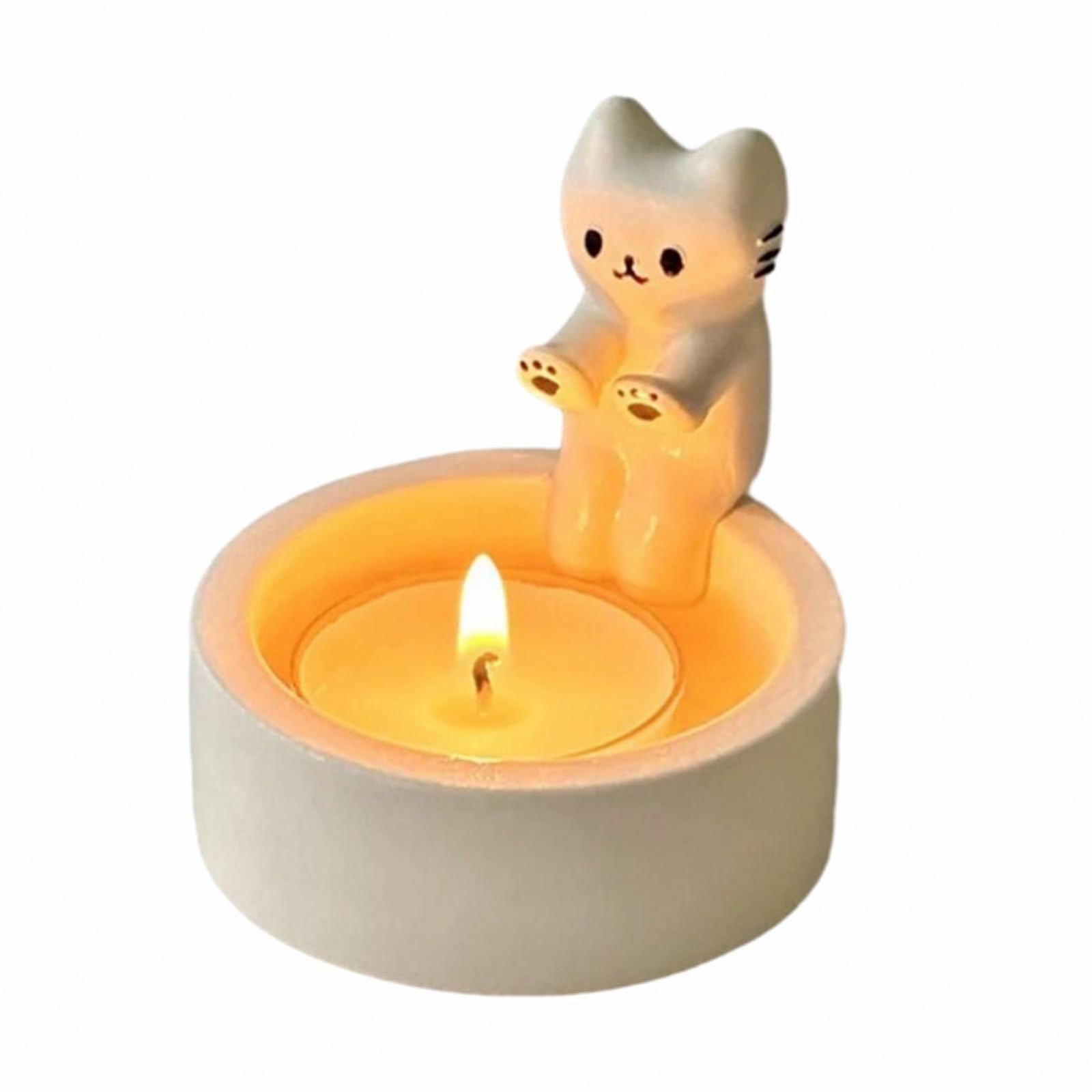 Тримач для свічок Cute Cat Candle Holder з лапами, що гріють, для любителів котів, фото №1