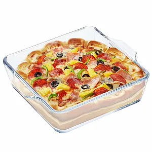 Форма для запікання 0.8 L скляна з ручками 19.5 x 16.5 cm - Фото 1