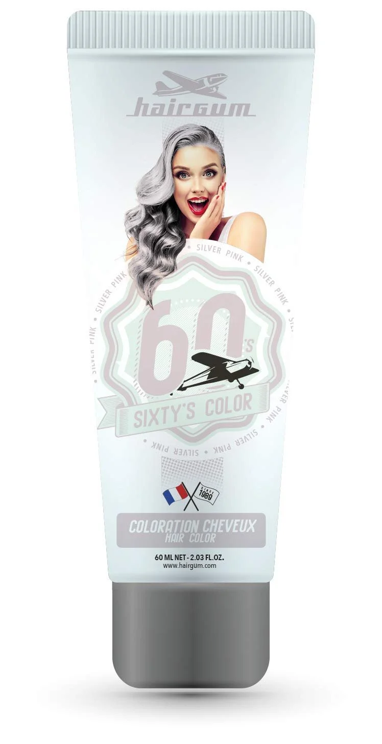 Напівперманентна фарба для волосся Sixty's Color Hairgum Silver Pink 60 мл, фото №1 Напівперманентна фарба для волосся Sixty's Color Hairgum Silver Pink 60 мл, фото №1
