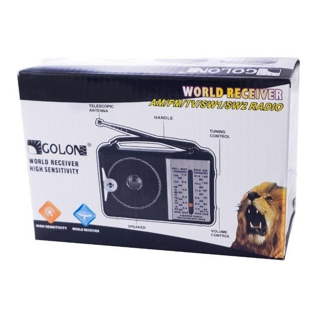 Радио на батарейках и от сети Golon RX-606 black MS, фото №4