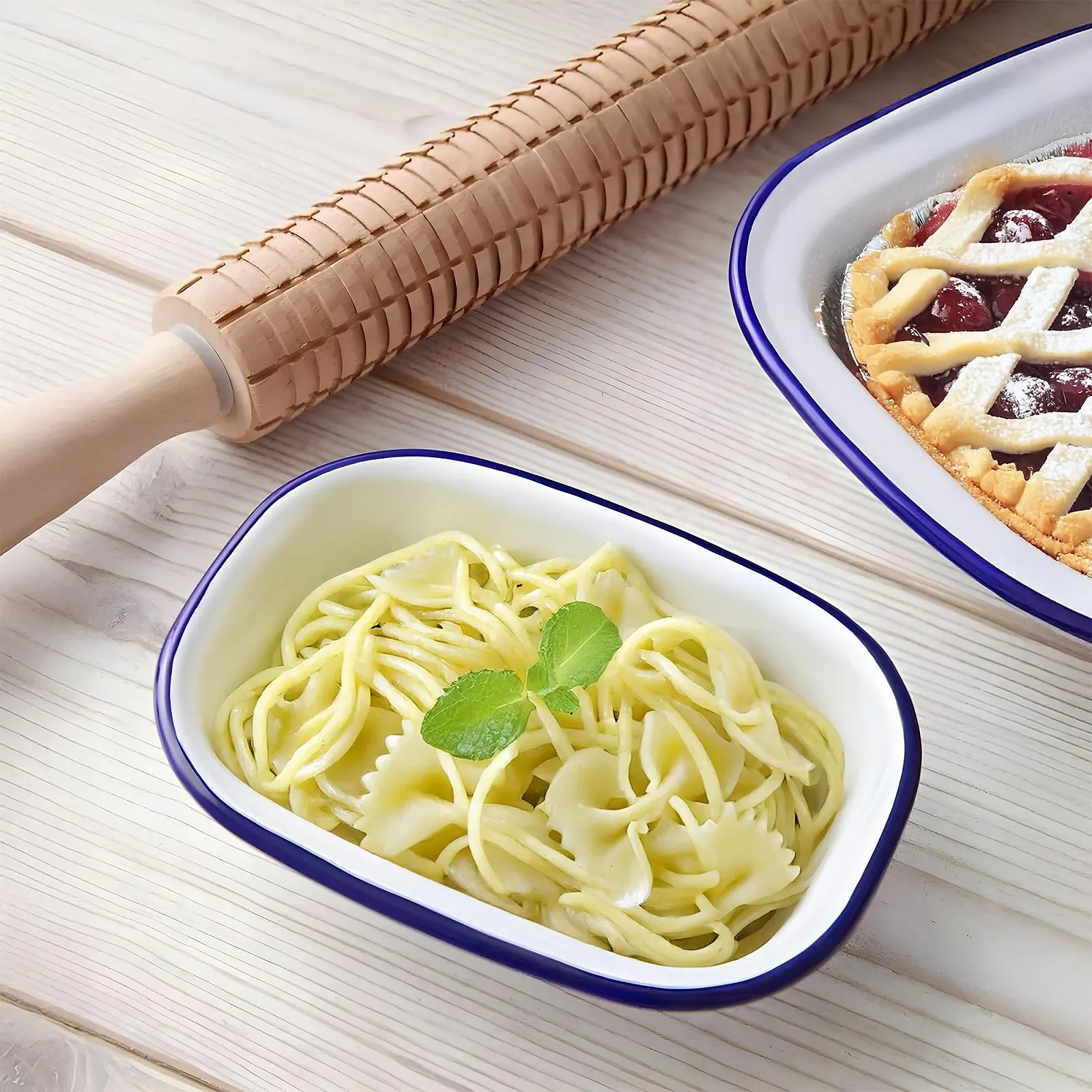 Форма для запікання Winsome емальована прямокутна 24 x 18 x 5.5 см біла, фото №5