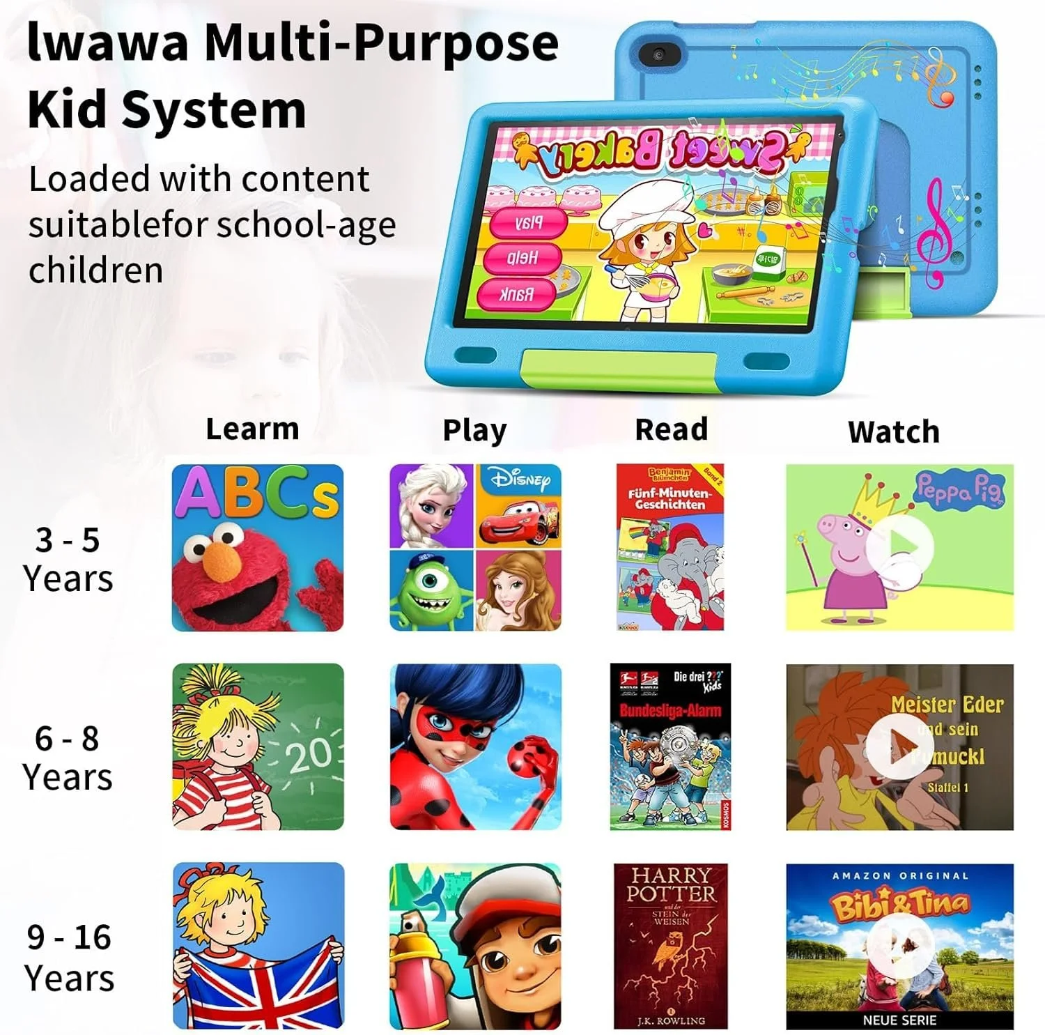 Планшет 8" GOTOWOD 6/128 ГБ 4 ядер Android 13 Чорний, фото №7 Планшет 8" GOTOWOD 6/128 ГБ 4 ядер Android 13 Чорний, фото №7