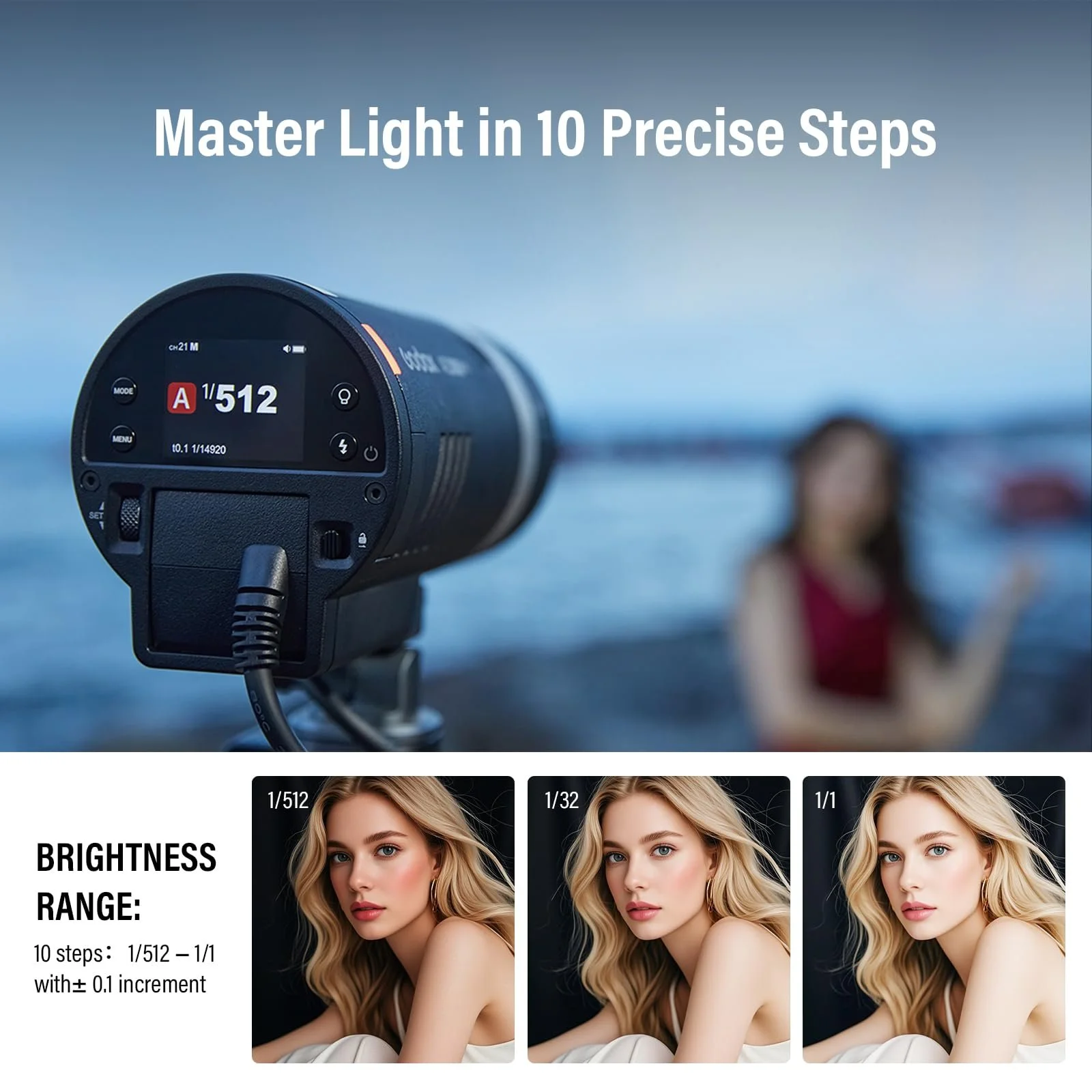 Спалах Godox AD300Pro II 300Ws TTL HSS 1/8000s 12W Bi-Colour Model Light Outdoor Flash Unit, фото №4