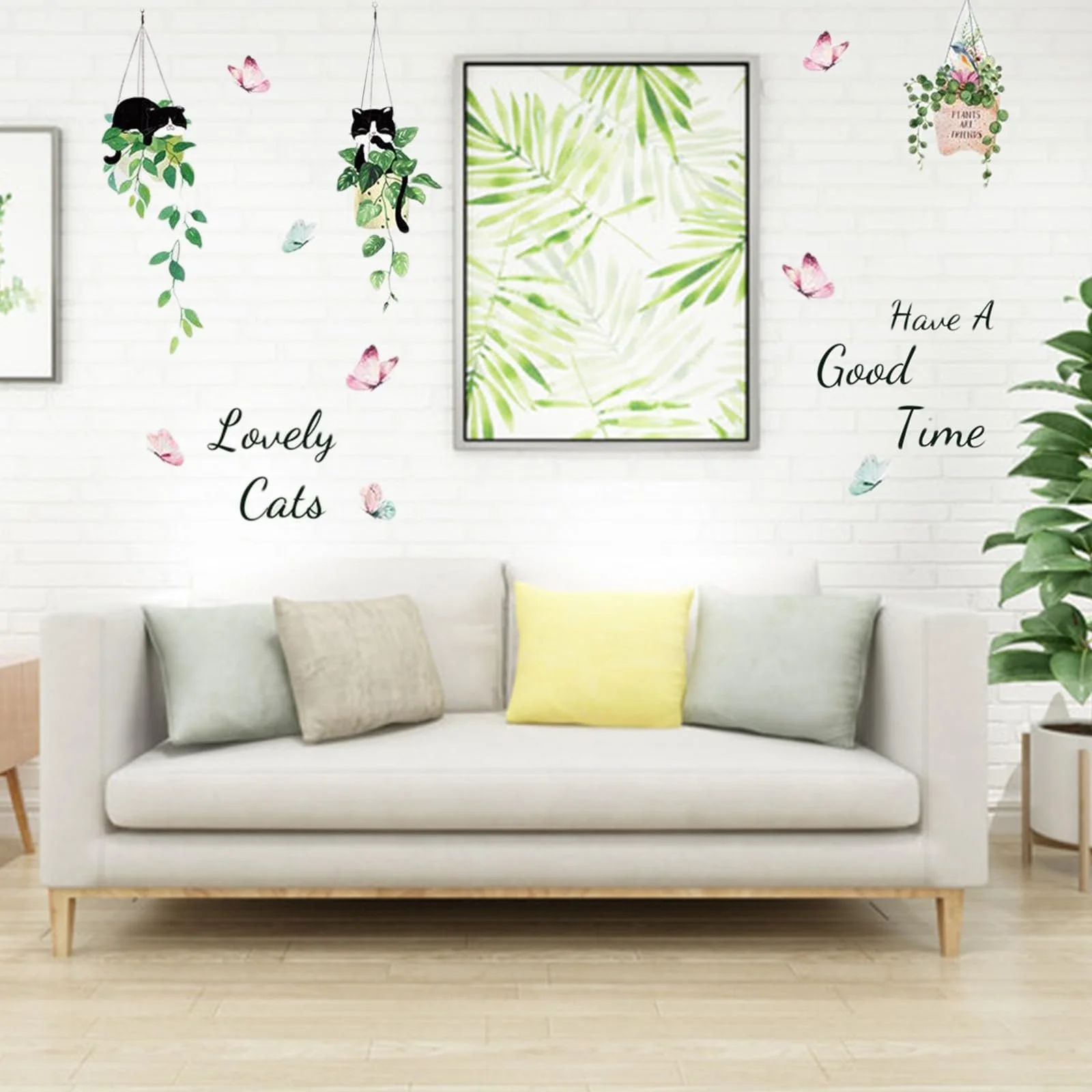 Наклейки на стіну Green Potted Plant Зелені рослини в горщиках, фото №5