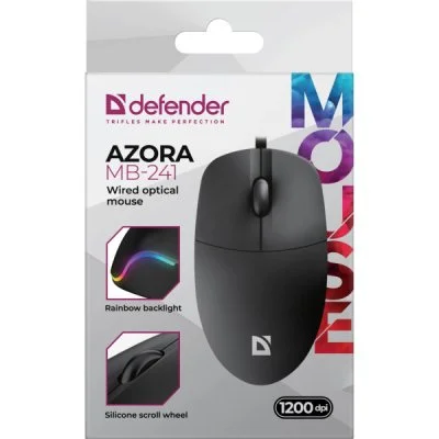 Мышка Defender Azora MB-241 LED USB Black (52241), фото №4 Мышка Defender Azora MB-241 LED USB Black (52241), фото №4