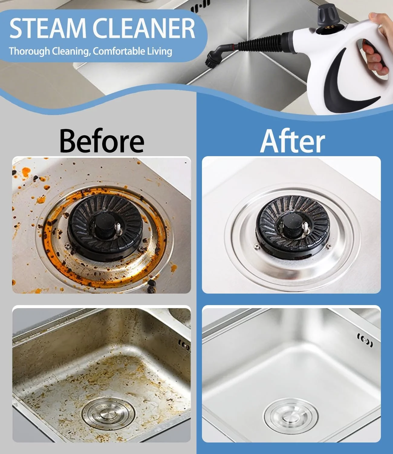 Пароочиститель Zaxiva 1050 Вт с 12 аксессуарами Давление пара 3,2 бар, фото №5 Пароочиститель Zaxiva 1050 Вт с 12 аксессуарами Давление пара 3,2 бар, фото №5