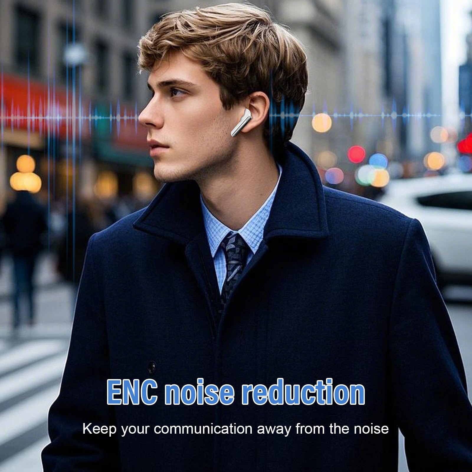 Навушники-перекладачі Bluetooth AI Intelligent 164 мови, білі, фото №7