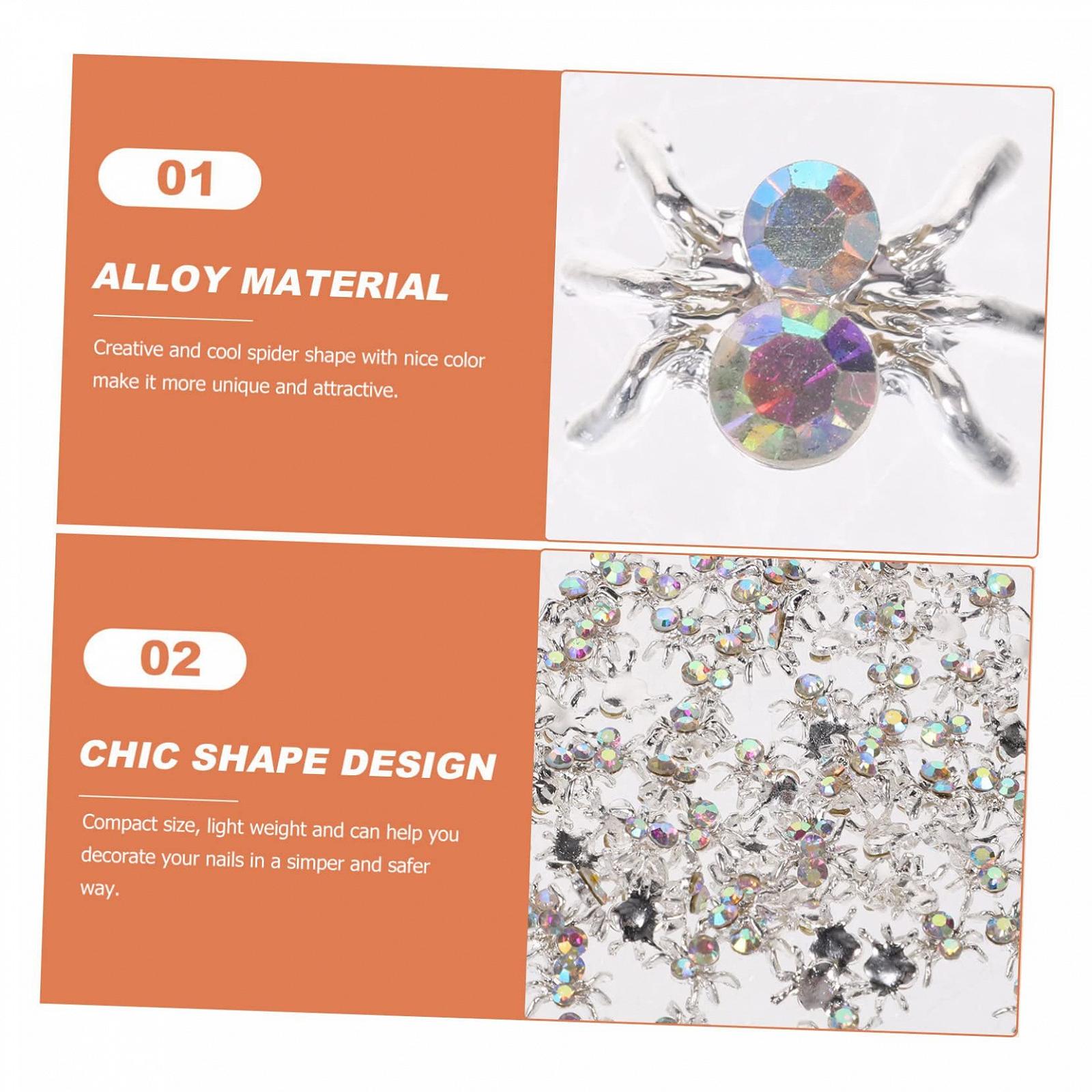 Украшения для ногтей Пауки Healeved 400 шт Металлические украшения для маникюра, фото №8 Украшения для ногтей Пауки Healeved 400 шт Металлические украшения для маникюра, фото №8