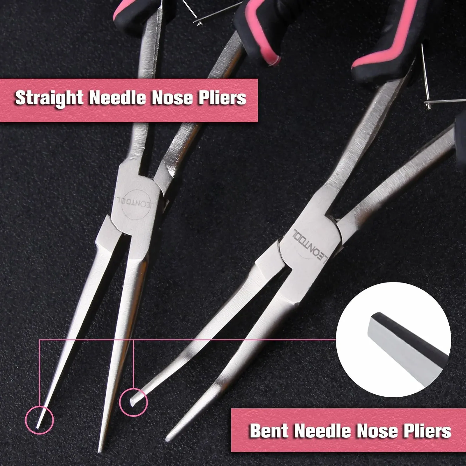 Длинногубцы LEONTOOL 2 x 7 дюймов, удлиненные, с гладкими губками, с длинной ручкой, изогнутые, для изготовления ювелирных изделий, обертывания проволоки и захвата предметов, фото №3 Длинногубцы LEONTOOL 2 x 7 дюймов, удлиненные, с гладкими губками, с длинной ручкой, изогнутые, для изготовления ювелирных изделий, обертывания проволоки и захвата предметов, фото №3