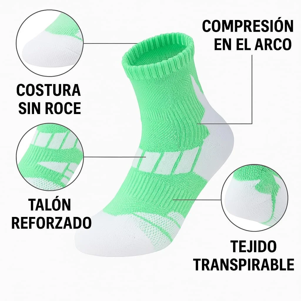 Спортивные носки для женщин бесшовные, без пузырей, нескользящие, дышащие, идеально подходят для бега, езды на велосипеде и занятий в спортзале, 3 пары, фото №4
