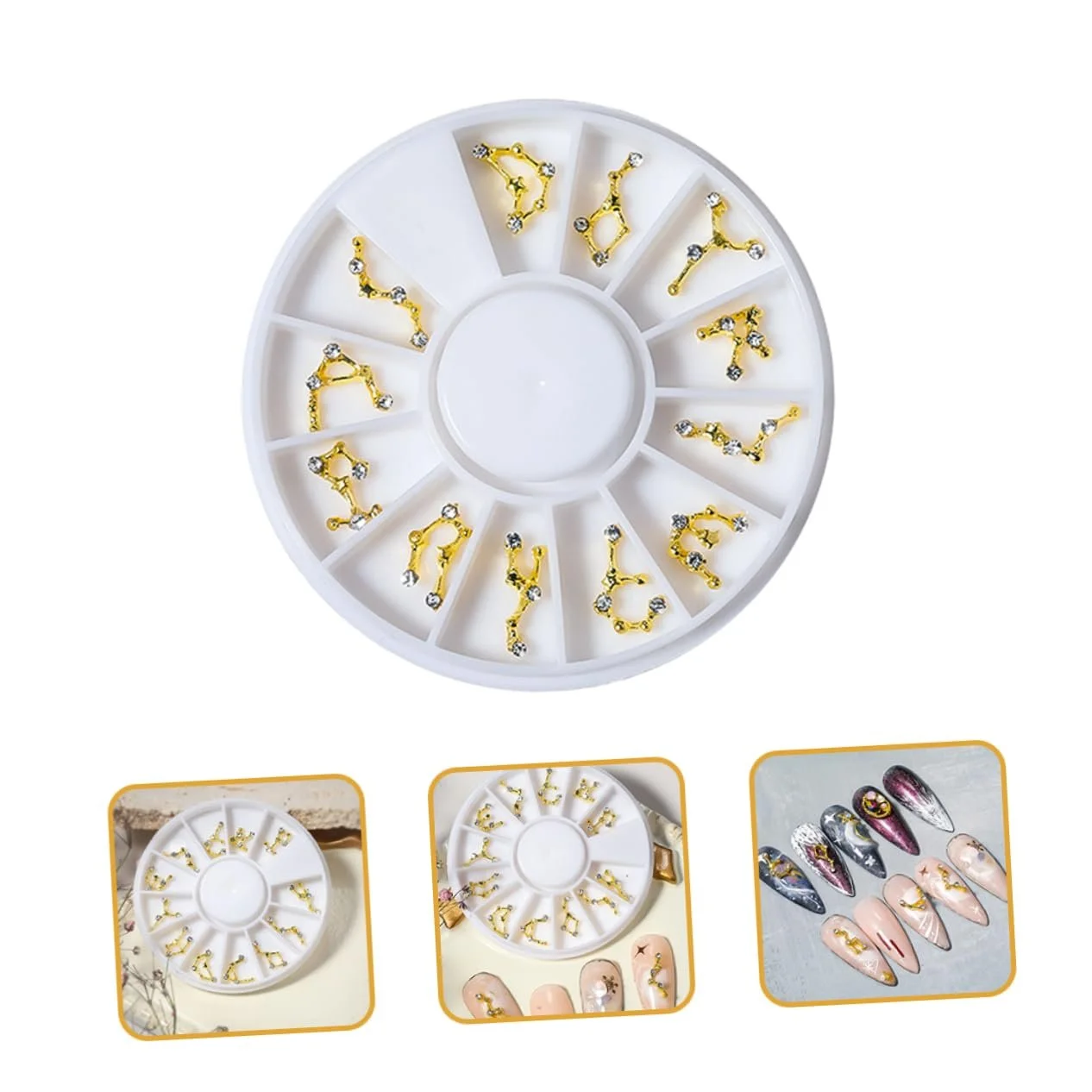 Наклейки Знаки Зодіаку Housoutil 3D для нігтів, фото №8