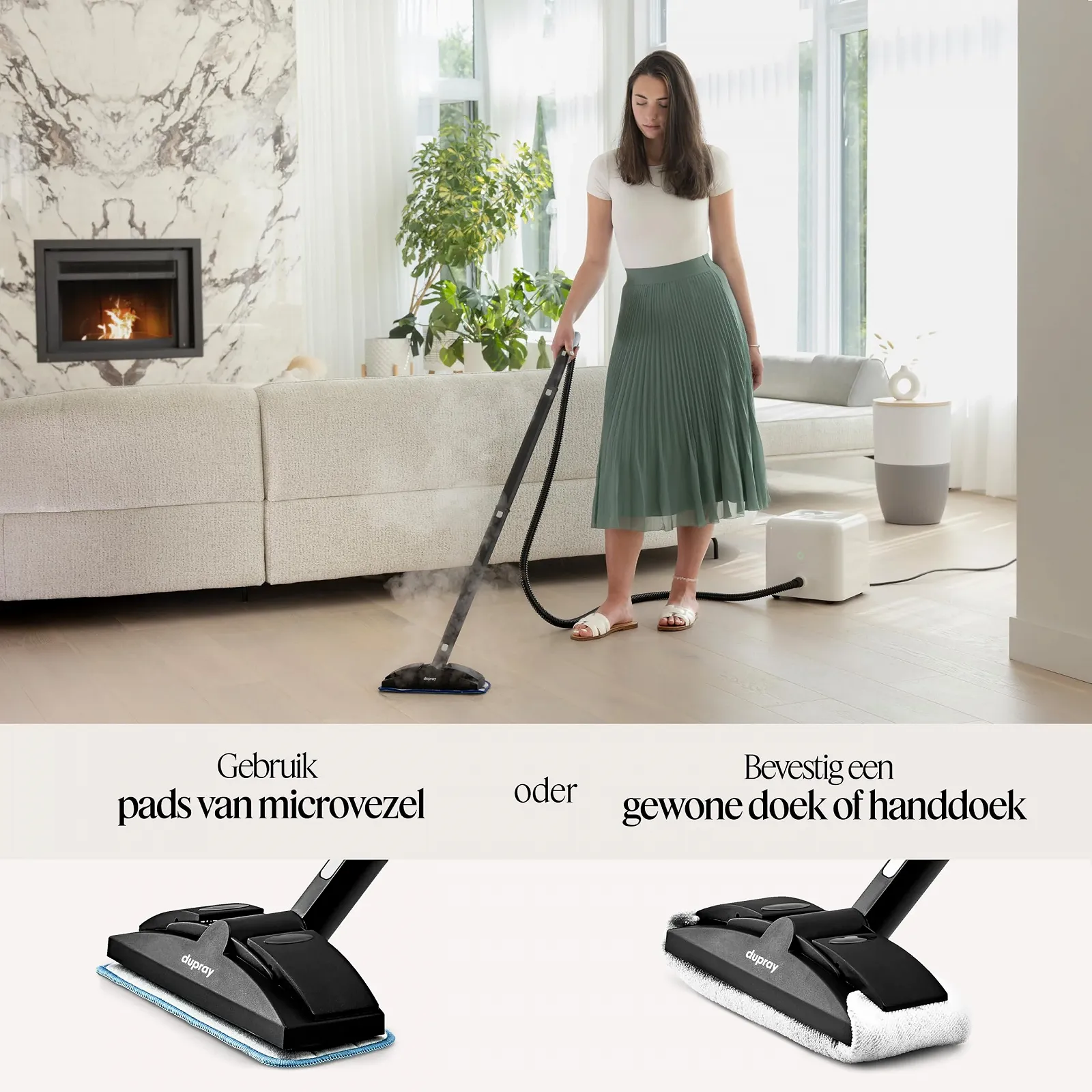 Пароочисник Dupray Neat Dry Steam Cleaner 135°C 22 аксесуари, фото №5