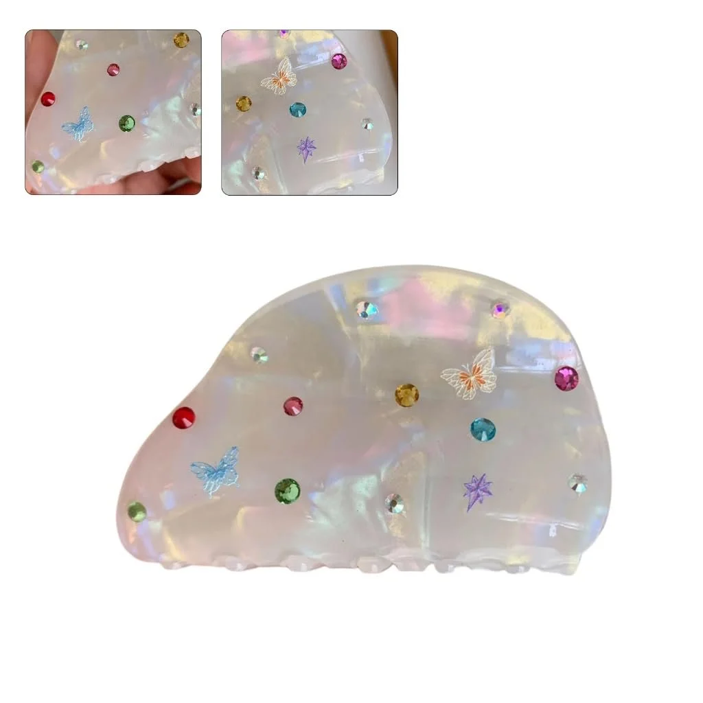 Заколка для волос Yjcnelcr Бабочка Кристалл Перламутр Большая Аксессуар для женщин и девушек, фото №4 Заколка для волос Yjcnelcr Бабочка Кристалл Перламутр Большая Аксессуар для женщин и девушек, фото №4