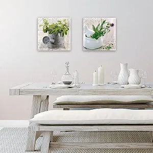 Скляна картина Artissimo Herbs II AG2054 A 30 x 30 см synthetic.ua - Фото 1