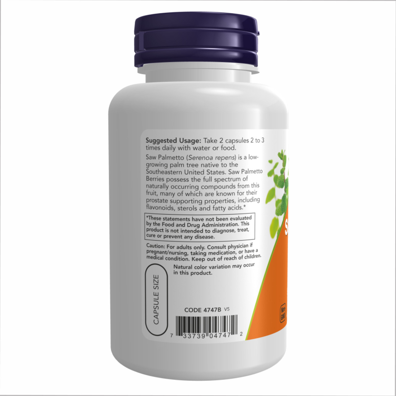 Saw Palmetto 550mg 250 vcaps, фото №3