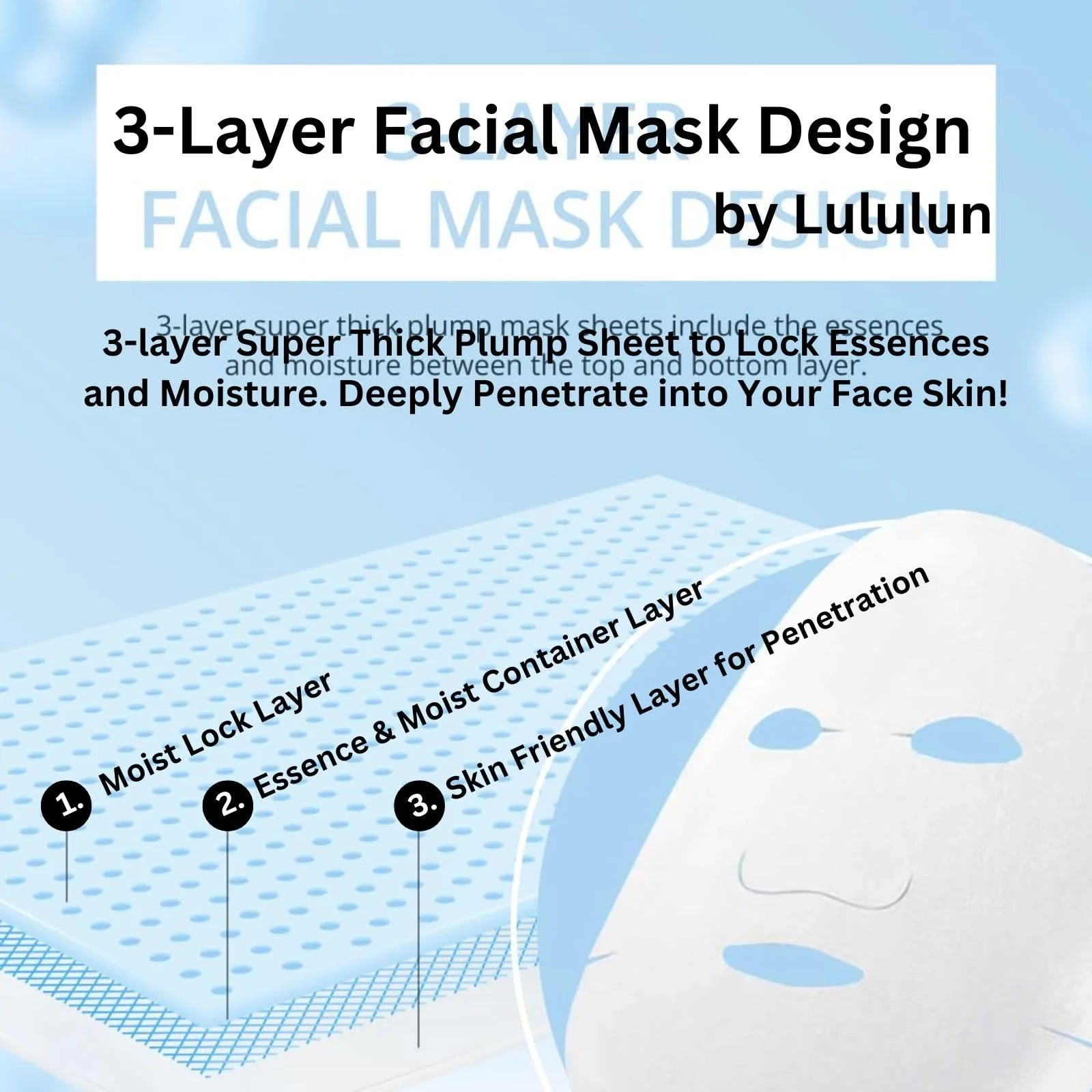 Тканевая маска для лица Lululun Pure Every's - Питательная увлажняющая маска для женщин с экстрактом какао - Для всех типов кожи - Японский уход за кожей для ежедневного использования (7 шт.), фото №3