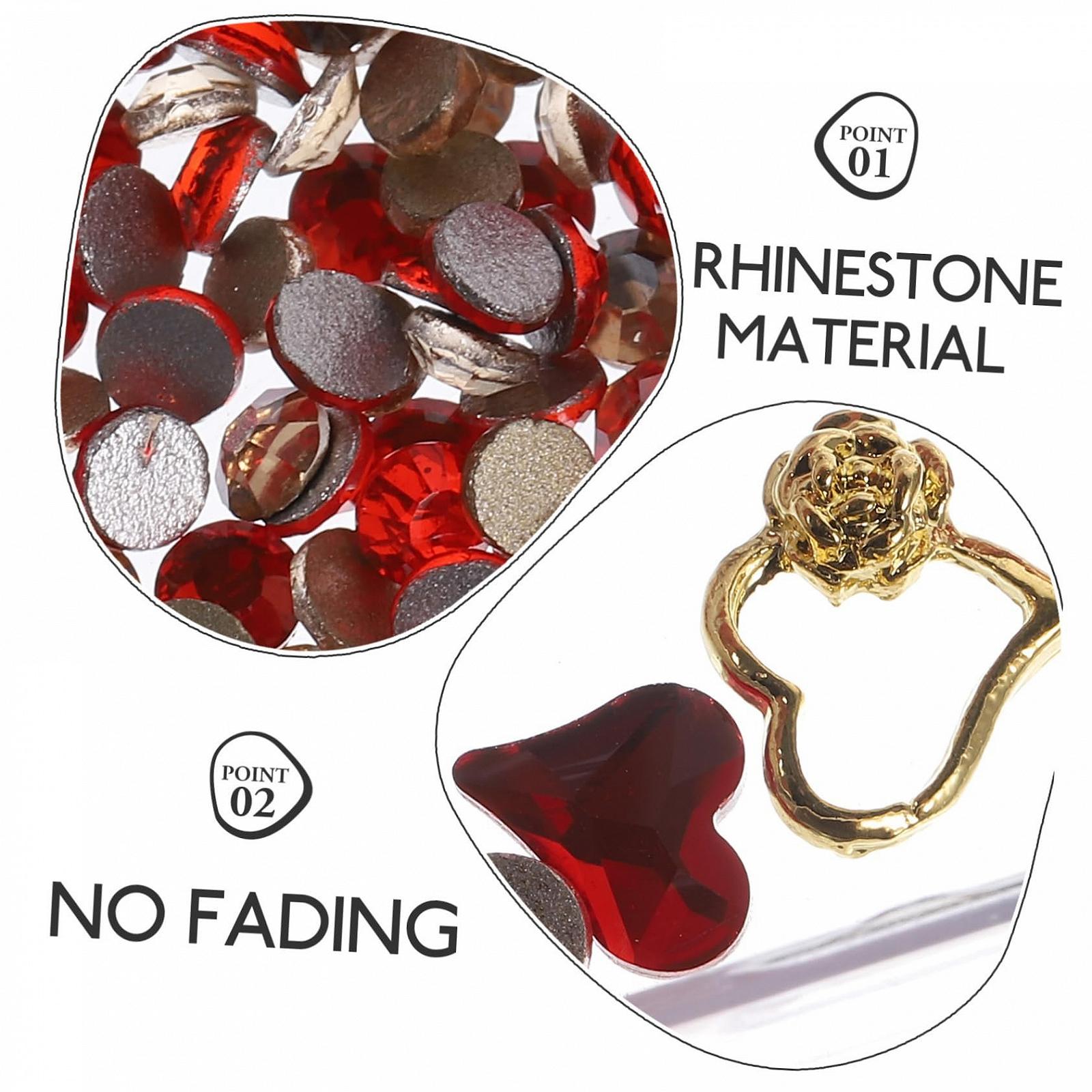 Стразы для ногтей Сердце Стразы 3D Украшения для ногтей Набор страз для ногтей Подвеска для ногтей в больших количествах Лунный свет Хрустальные бриллиантовые украшения, фото №7