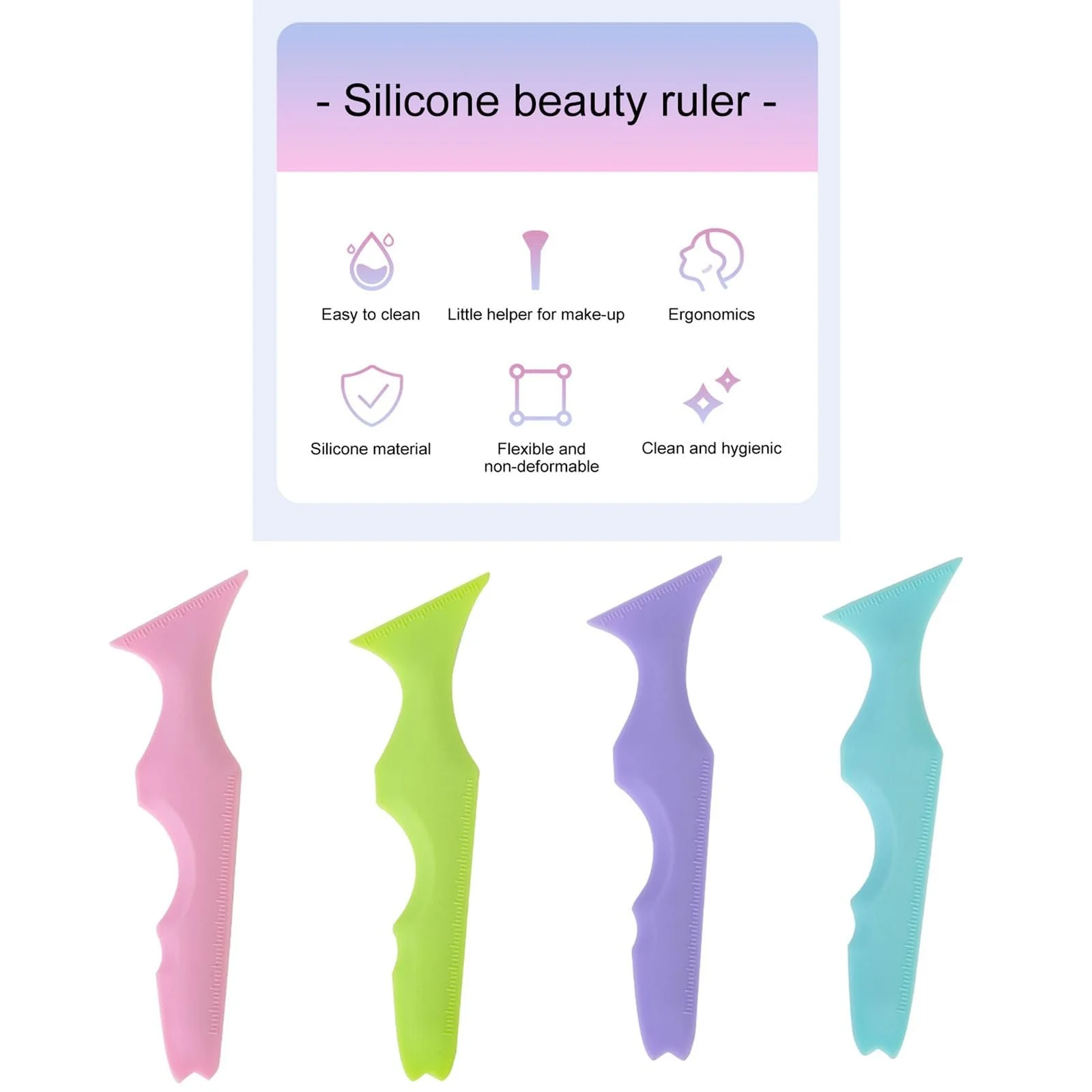 Трафарети для підводки MULAIDI Силіконові, аплікатор для макіяжу, фото №4