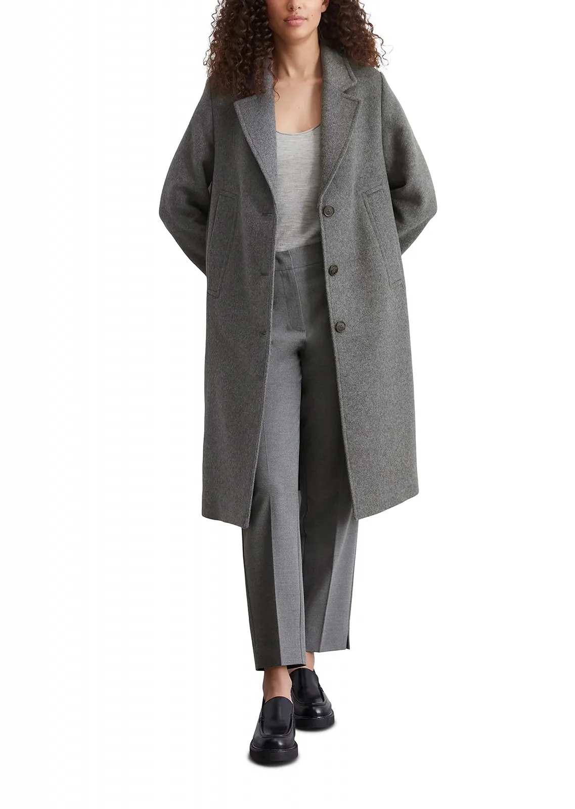 Пальто Marc O'Polo женское до колена с лацканами, фото №5