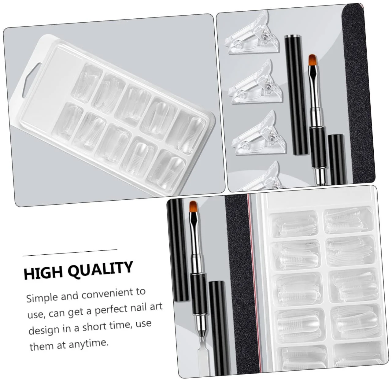 Набор инструментов для маникюра с хрустальным зажимом и полировальными полосками для профессионального маникюра, шаблоны для наращивания ногтей, фото №9 Набор инструментов для маникюра с хрустальным зажимом и полировальными полосками для профессионального маникюра, шаблоны для наращивания ногтей, фото №9