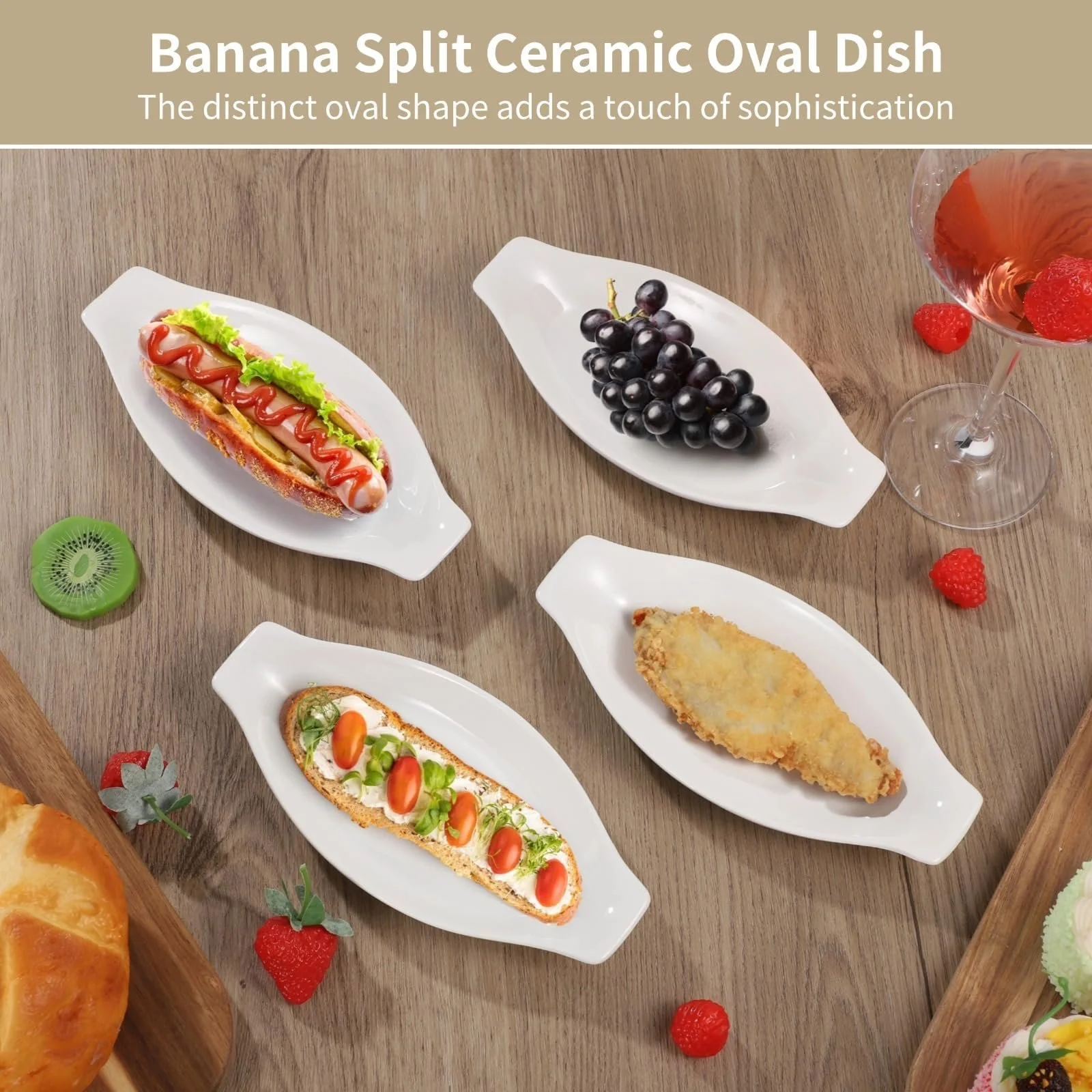 Формы для запекания керамические овальные 4 шт 20 x 10 см с двумя ручками штабелируемые белые, фото №3 Формы для запекания керамические овальные 4 шт 20 x 10 см с двумя ручками штабелируемые белые, фото №3