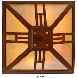 Настільна лампа Bieye Mission Tiffany Style L30796 вітражне скло дерев'яна основа висота 26 дюймів synthetic.ua - Фото 1