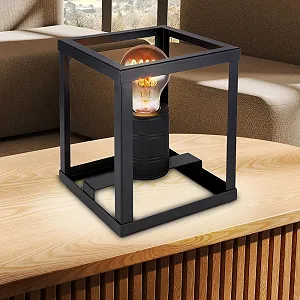 Настольная светодиодная лампа GLOBO LIGHTING прикроватная с выключателем металл 7 Вт 630 лм Теплый белый Высота 20 см Черная synthetic.ua - Фото 1