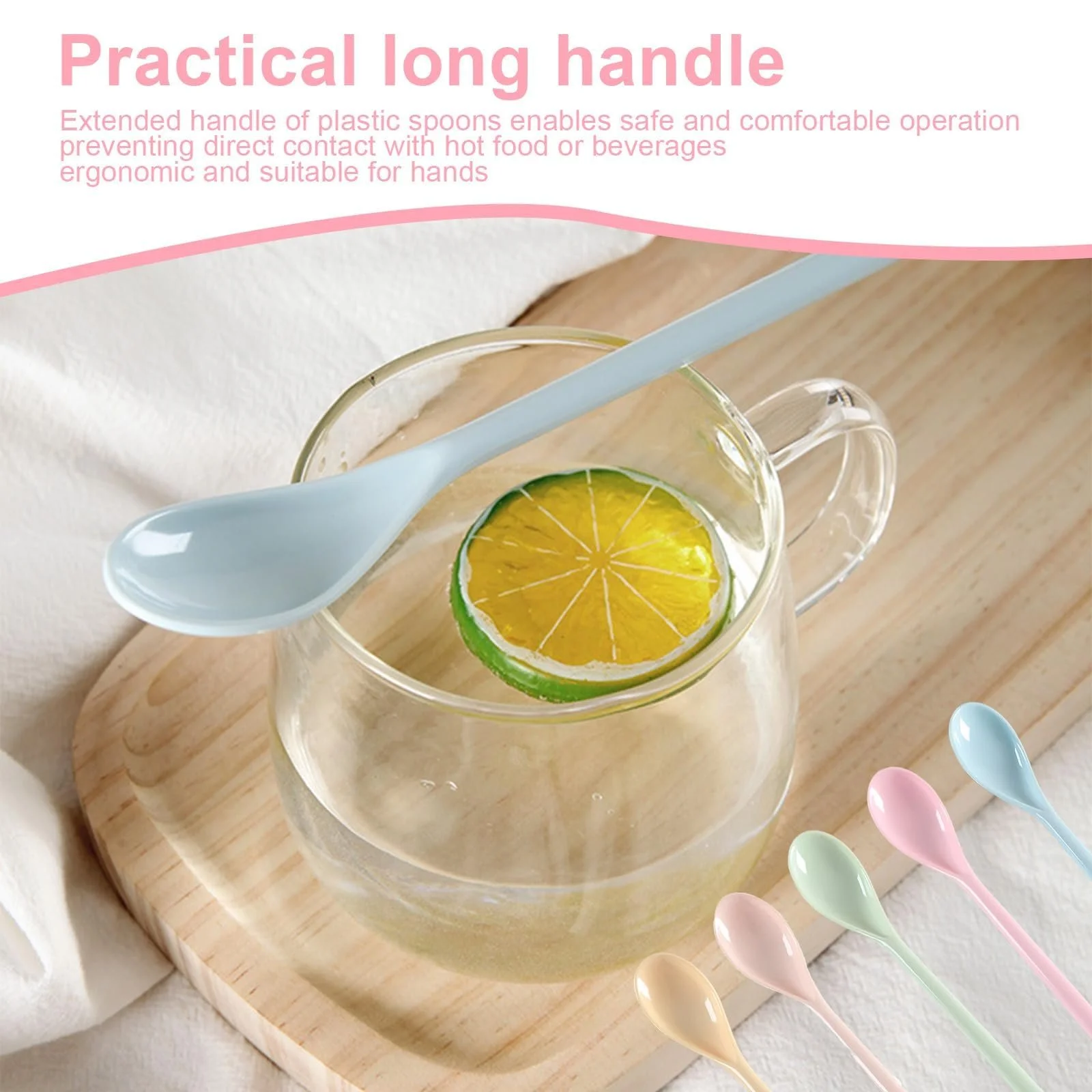 Набір з 5 меламінових ложок для йогурту, довгі пластикові, фото №6 Набір з 5 меламінових ложок для йогурту, довгі пластикові, фото №6