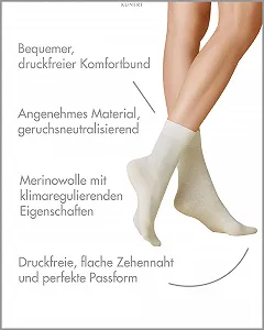 Женские носки KUNERT Sensual Merino Pressual Pressure Free Waistband 150 Denier synthetic.ua - Фото 1
