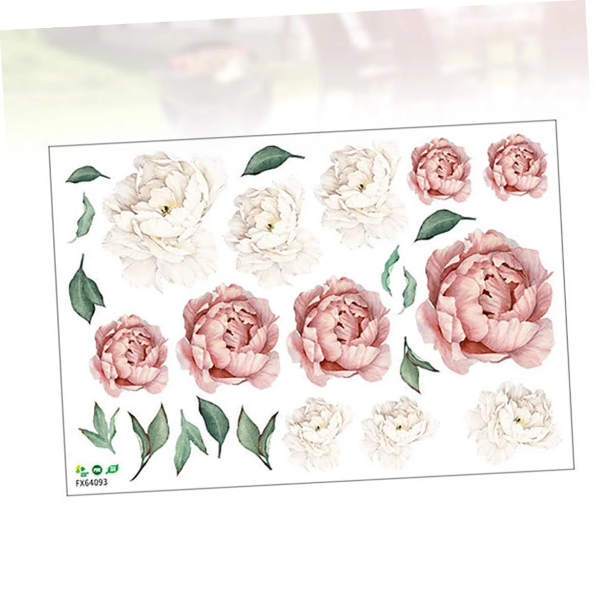 Наклейка на стіну Peony Pattern самоклейна ПВХ, фото №9 Наклейка на стіну Peony Pattern самоклейна ПВХ, фото №9