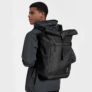 Рюкзак для ноутбука tomtoc Rolltop T61 25L-30L 17.3 дюйма Водонепроникний Black synthetic.ua - Фото 1