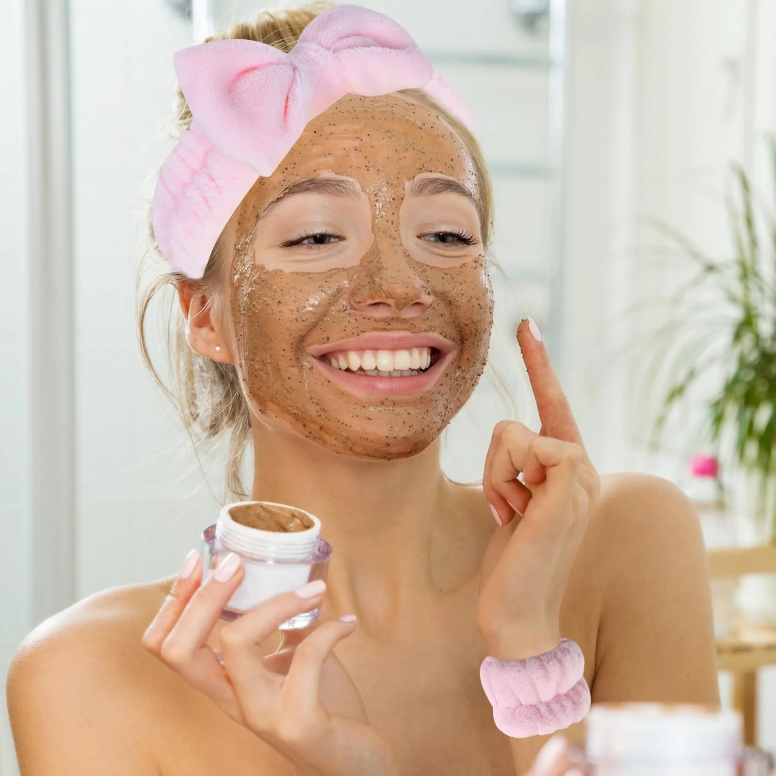 Пов'язка для обличчя рожева, фото №4